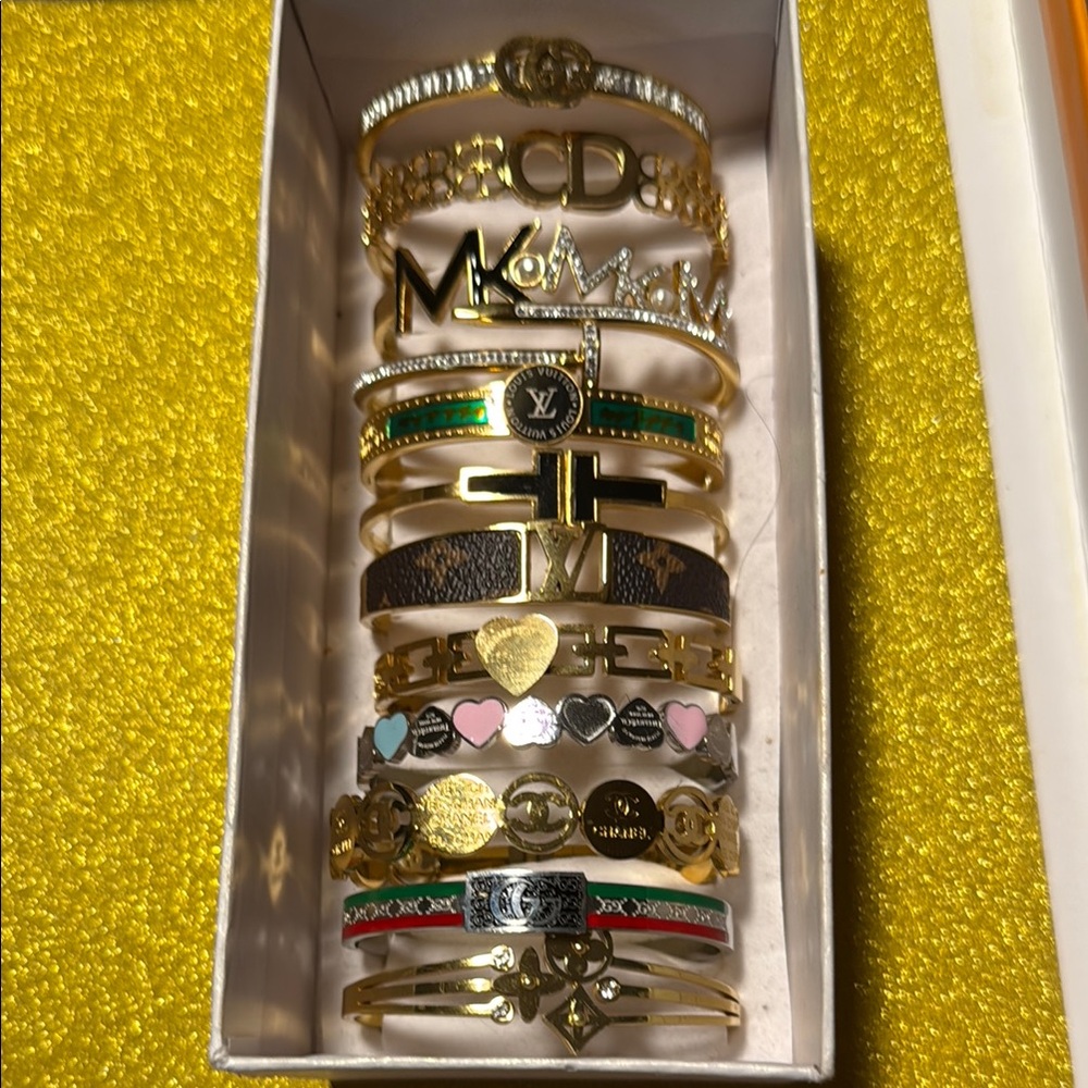 Gold and Silver Designer Bracelet Set